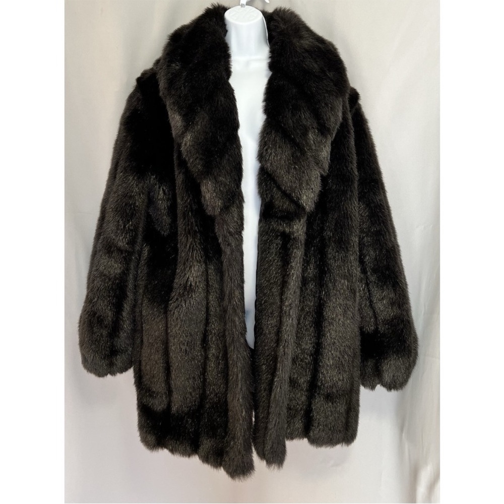 VTG-80’s-Monterey Fashions-12-Black-faux, fur, lined, warm, vegan, chic, coat.